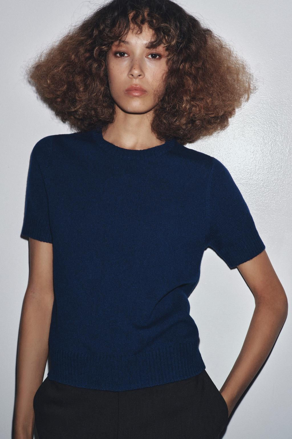 100% WOOL SHORT SLEEVE TOP - Zara фото 6