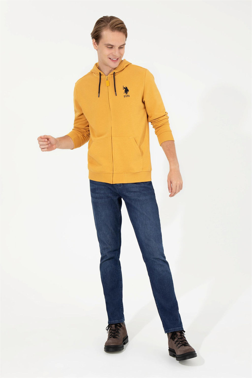 U. S. Polo Assn / Мужской шафрановый свитшот - U.s. polo assn фото 9