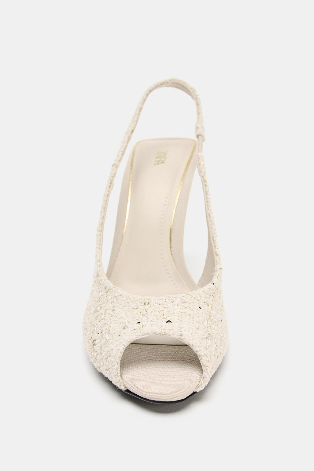 OPEN-TOE FABRIC SLINGBACK SHOES - Zara фото 3
