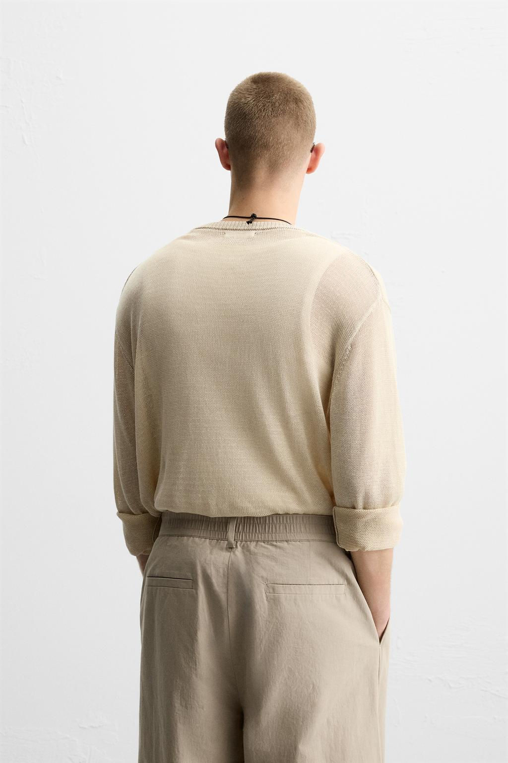 RELAXED FIT SEMI-SHEER SWEATER - Zara фото 12