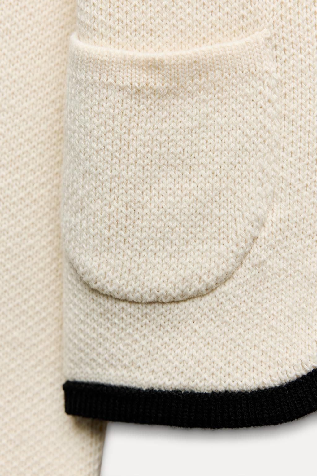 KNIT CARDIGAN WITH TIES - Zara фото 7