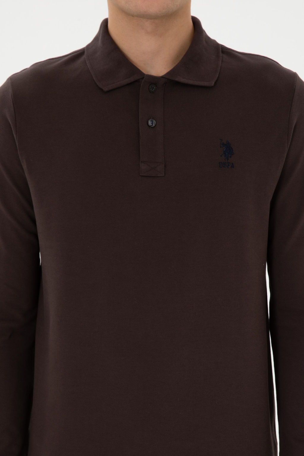 Erkek Koyu Kahverengi Basic Sweatshirt