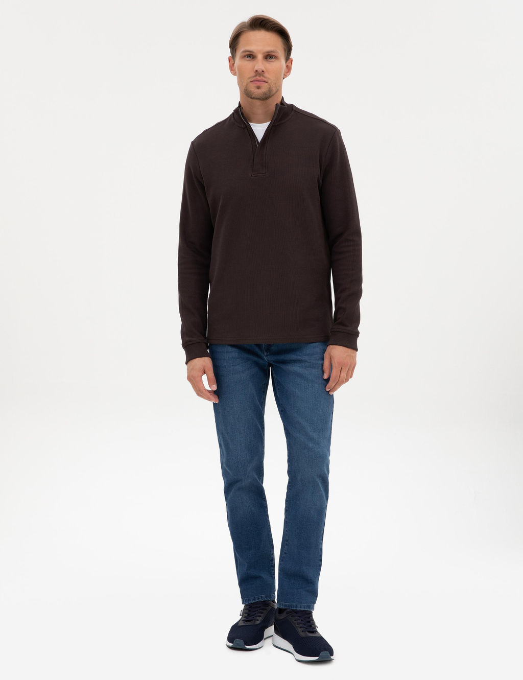 Koyu Kahverengi Regular Fit Sweatshirt - Pierre cardin фото 4