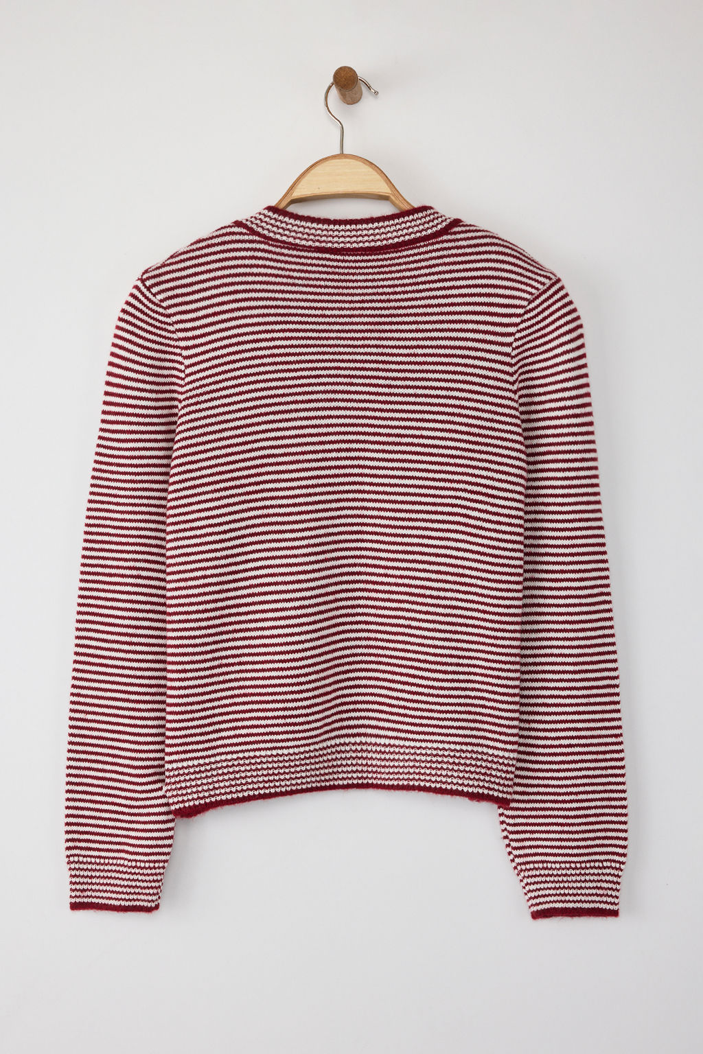 Bordo Yumusak Dokulu Cizgili Triko H?rka TWOAW26HI00142 - Trendyolmilla фото 6