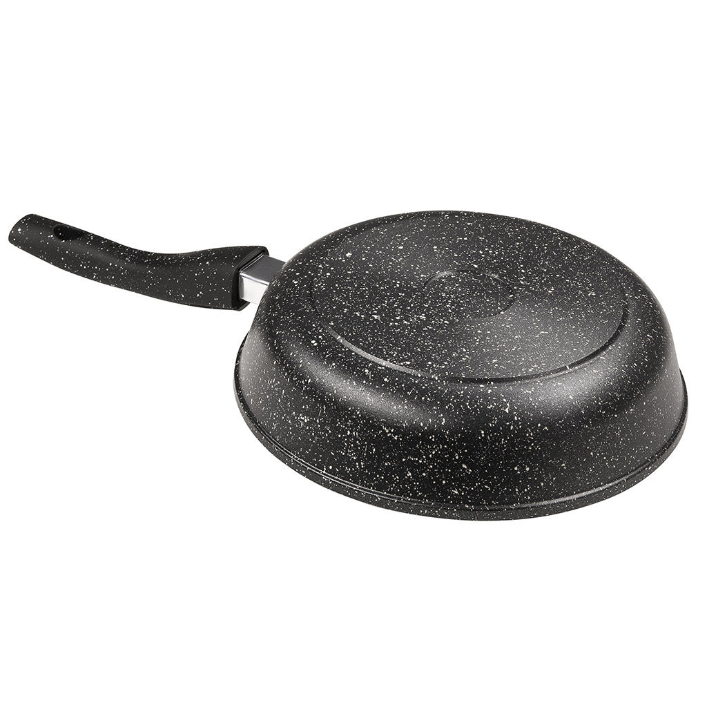 Сковорода-гриль с тефлоновым покрытием д26см Гранит, h7см, s0,4см, съемная ручка из термостойкого пластика (Россия) - Домашняя мода фото 4