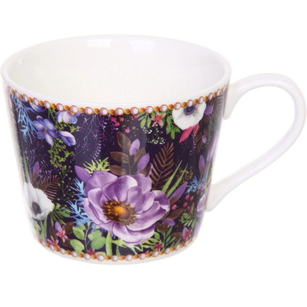 Кофейный набор 4 предмета "Цветочный сад" (2 кружи 120мл+2 блюдца)