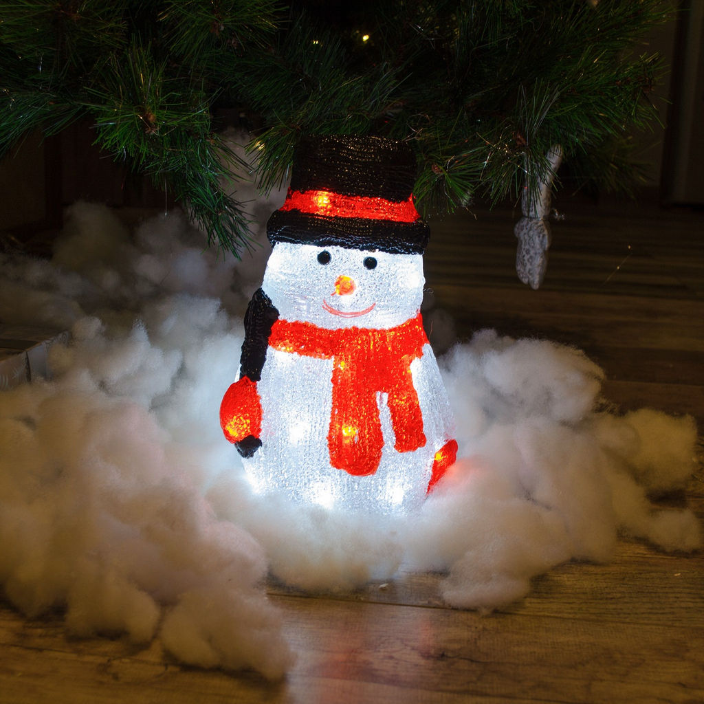 ULD-M1827-030/STA WHITE IP20 SNOWMAN-3 Фигура светодиодная Снеговик-3, 18*28см, 30 светодиодов. Белый свет. Провод прозрачный. TM Uniel - Volpe фото 2