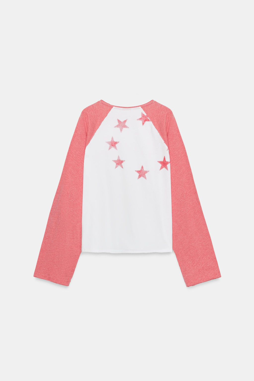 CAMISETA FLAM? MANGA RANGL?N / Blanco - Zara фото 6