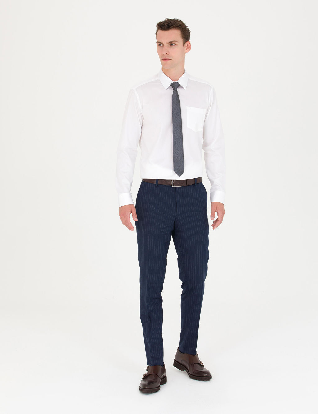 Beyaz Regular Fit Uzun Kollu Basic G_mlek - Pierre cardin фото 11