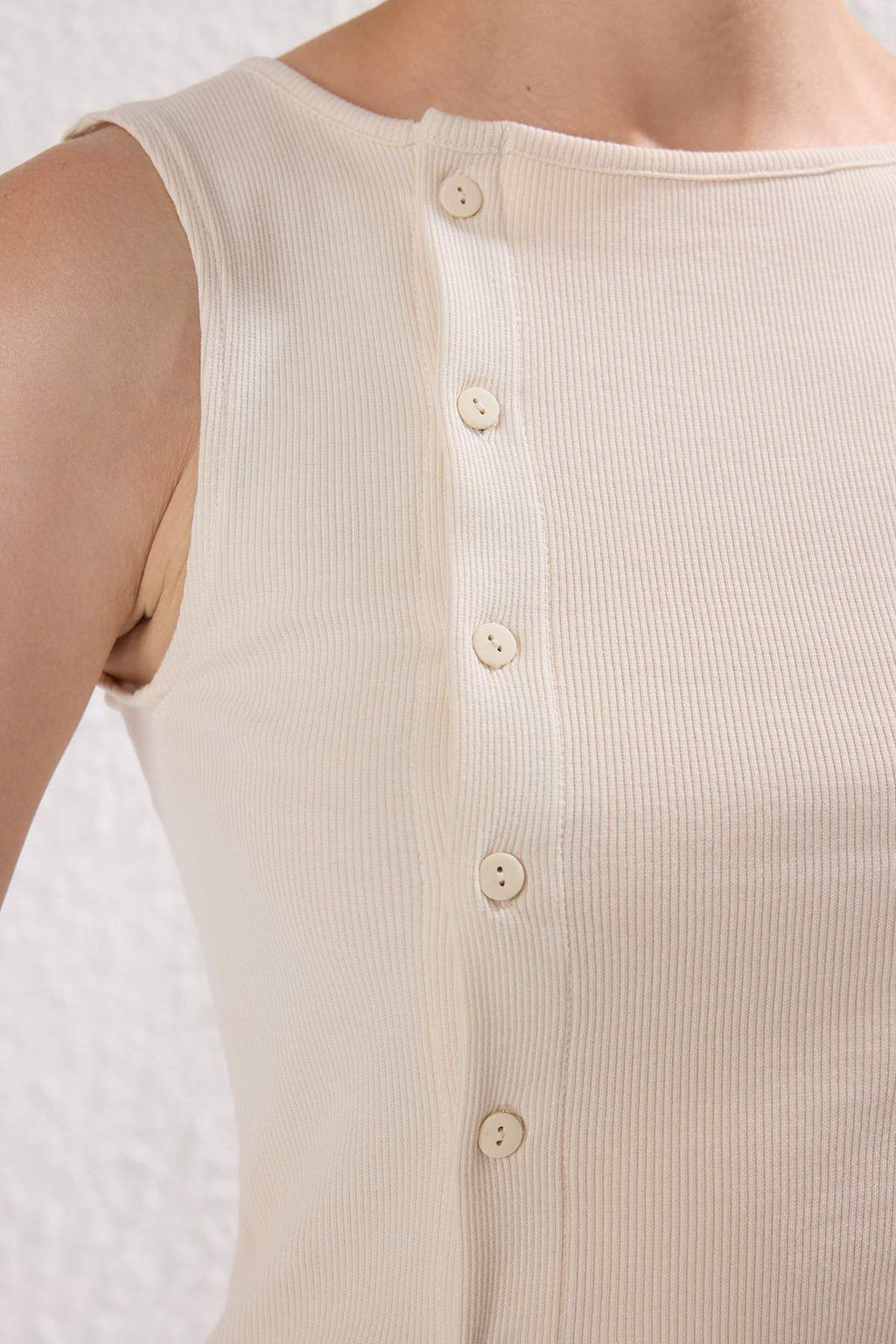 Trendyolmilla K?rm?z? Dugmeli Asimetrik Fitted/Vucuda Oturan Orme Bluz TWOSS25BZ00394 фото 20