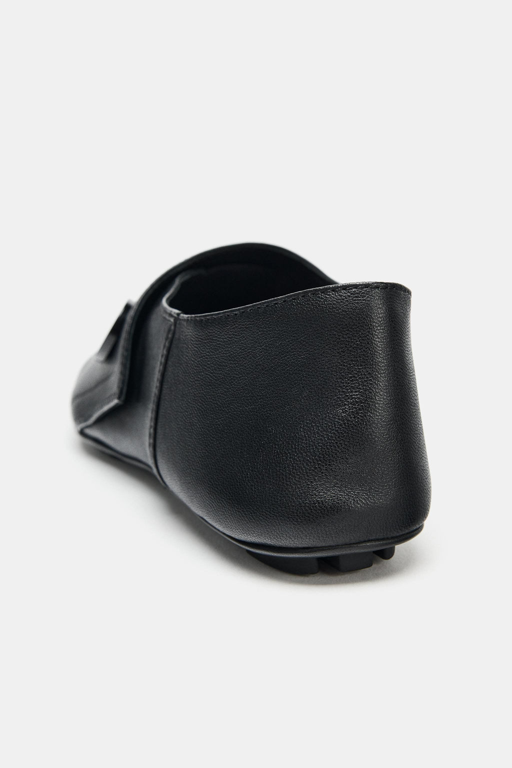 FLAT LEATHER SHOES WITH BUTTON DETAIL - Zara фото 8