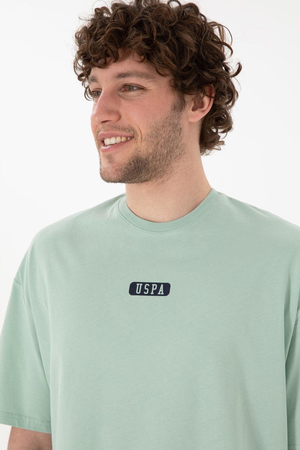 Erkek Oversize Fit Bisiklet Yaka Su Ye_ili Ti__rt Sepette S_rpriz _ndirim - U.s. polo assn фото 3