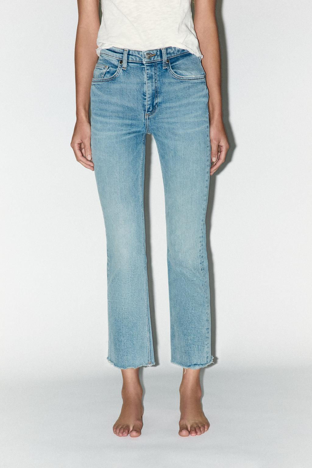 TRF CROPPED FLARE HIGH-WAIST JEANS - Zara фото 3