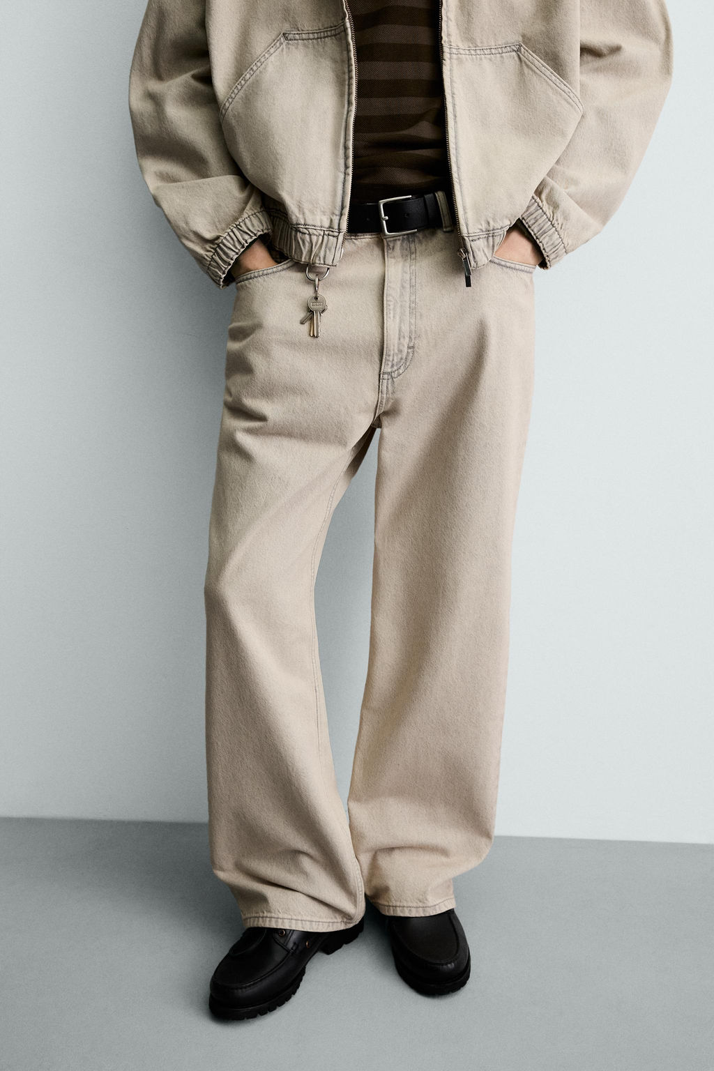 JEANS LOOSE FIT / Crudo / Marr?n - Zara фото 5