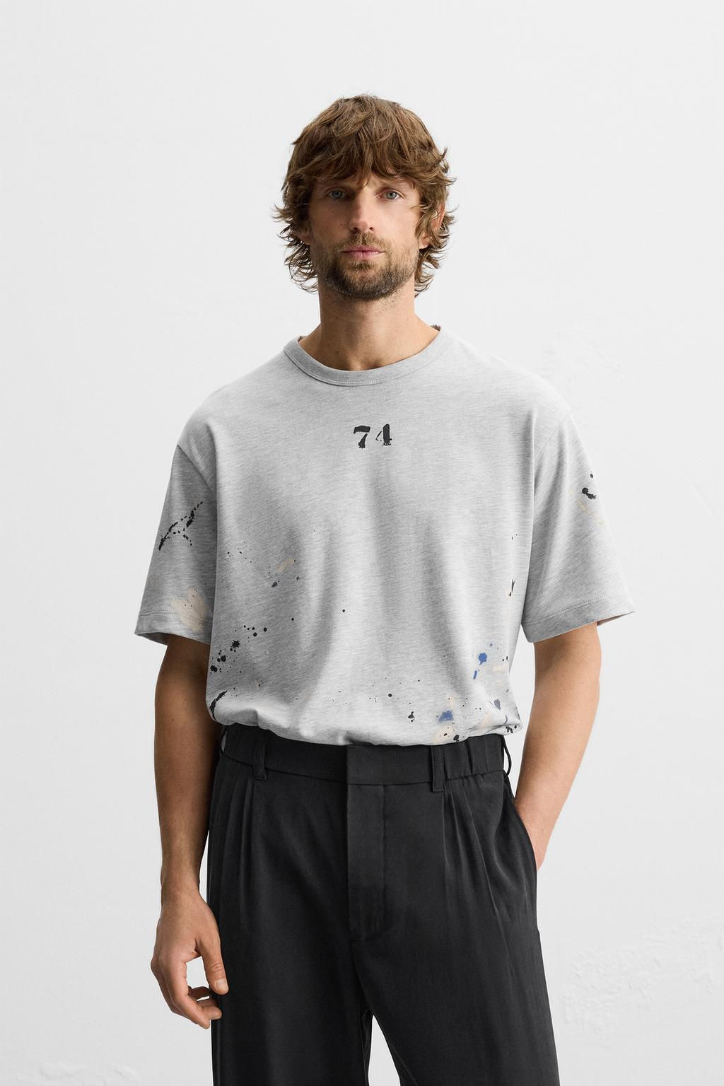 PAINT SPLATTER NUMBER T-SHIRT - Zara фото 2
