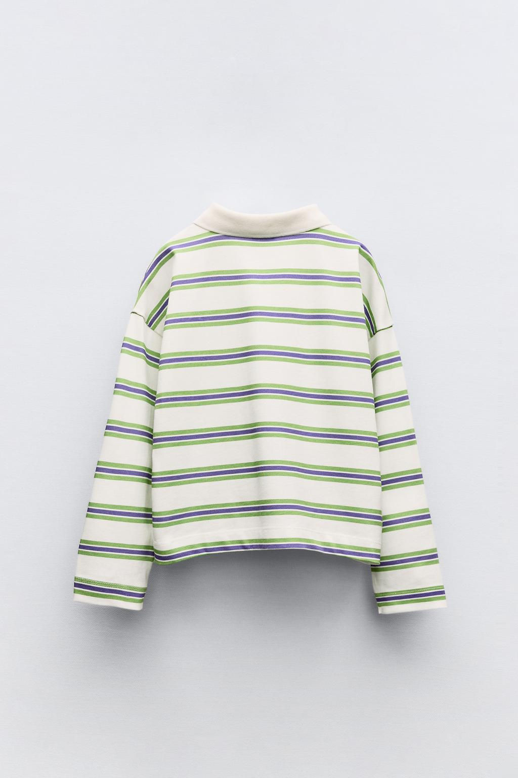 STRIPED POLO T-SHIRT - Zara фото 2