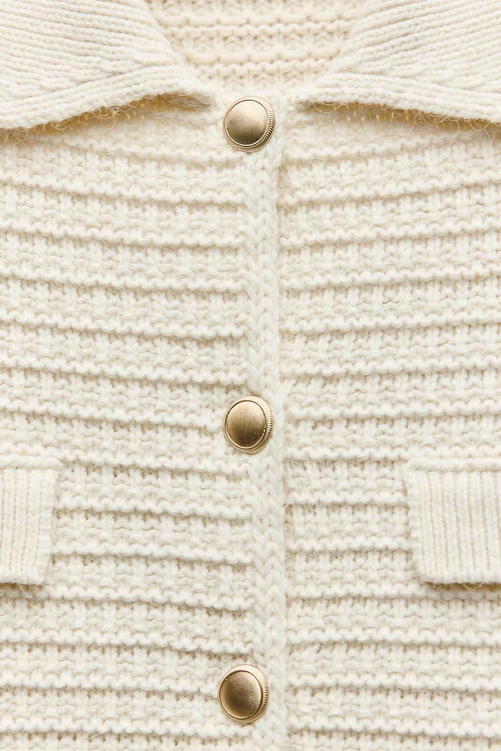 COLLAR KNIT JACKET - Zara фото 6