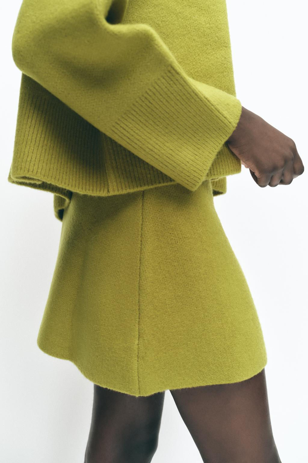 PLAIN KNIT MINI SKIRT - Zara фото 8
