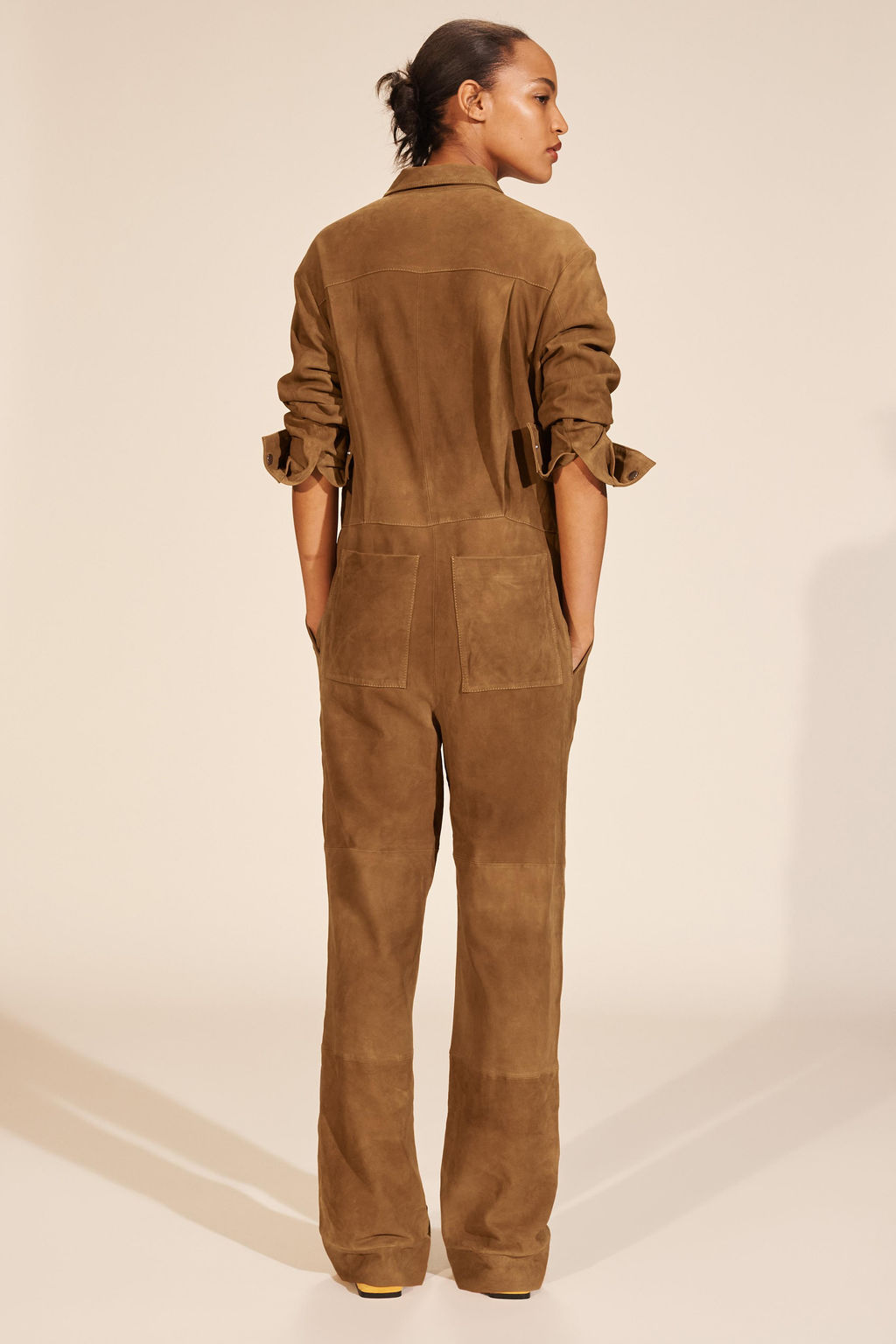 LIMITED EDITION SUEDE LEATHER JUMPSUIT - Zara фото 3