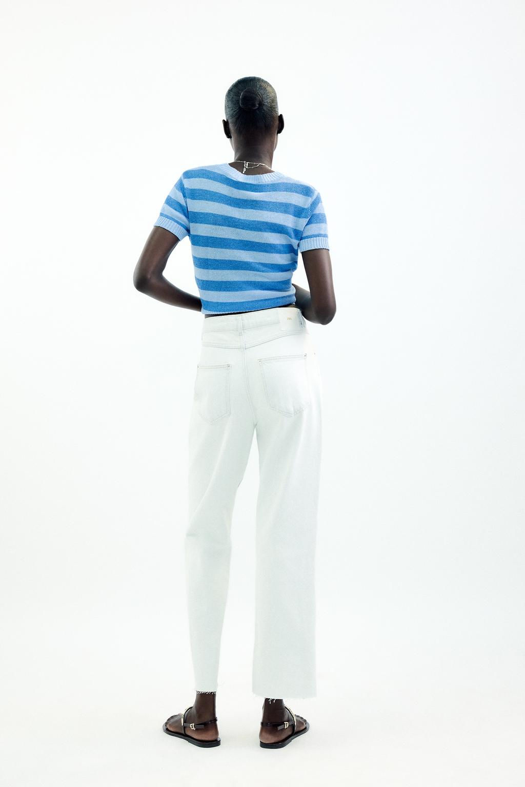 JEANS Z1975 STRAIGHT HIGH-WAIST CROSSOVER WAIST - Zara фото 26