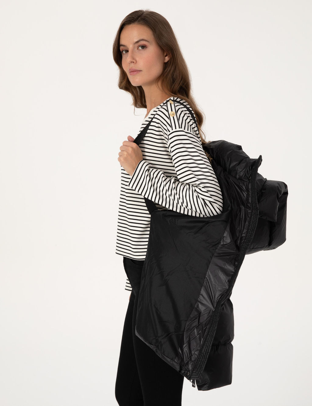 Siyah Oversize Mont - Pierre cardin фото 4