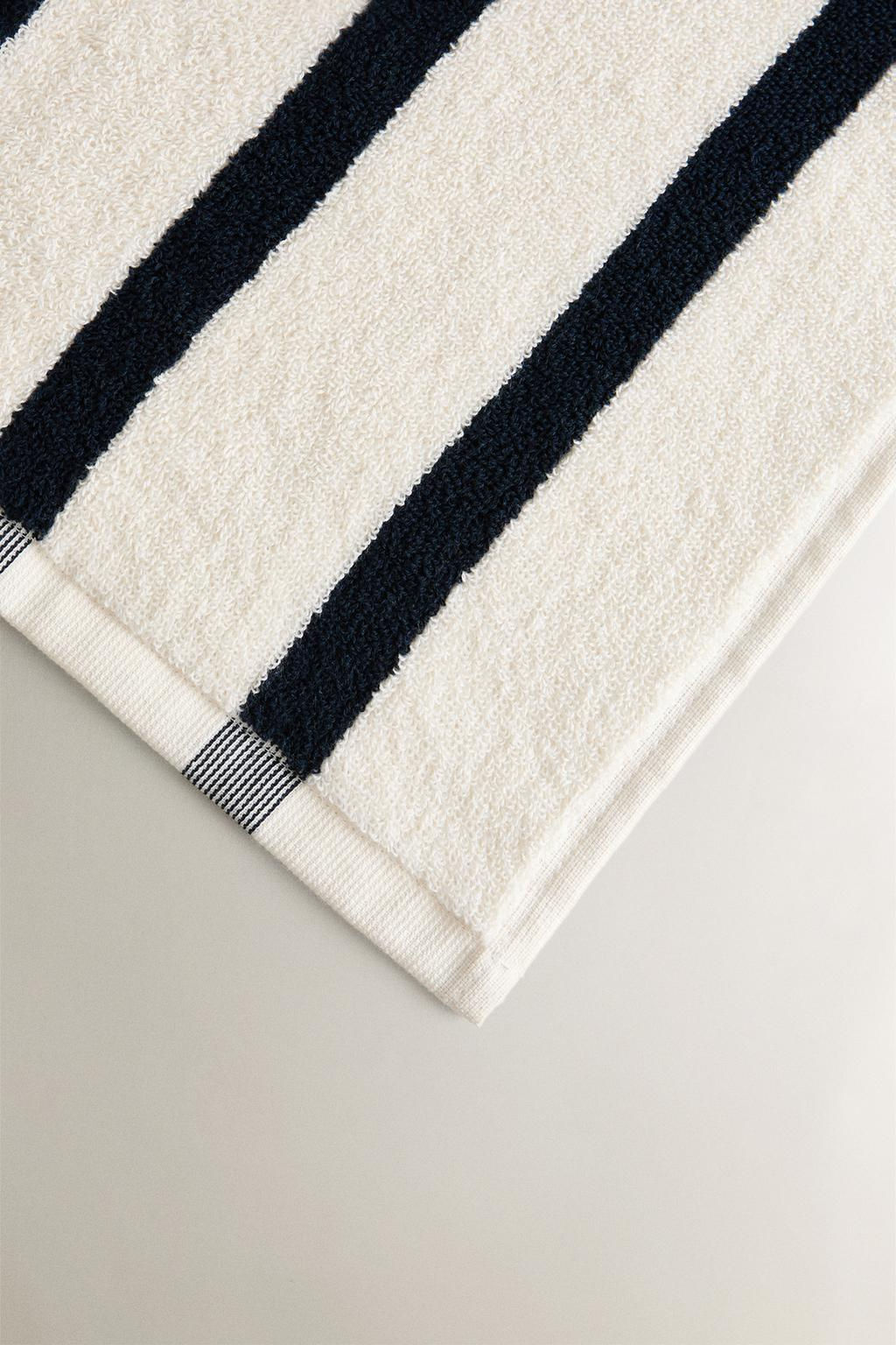 STRIPED COTTON BEACH TOWEL - Zara фото 4