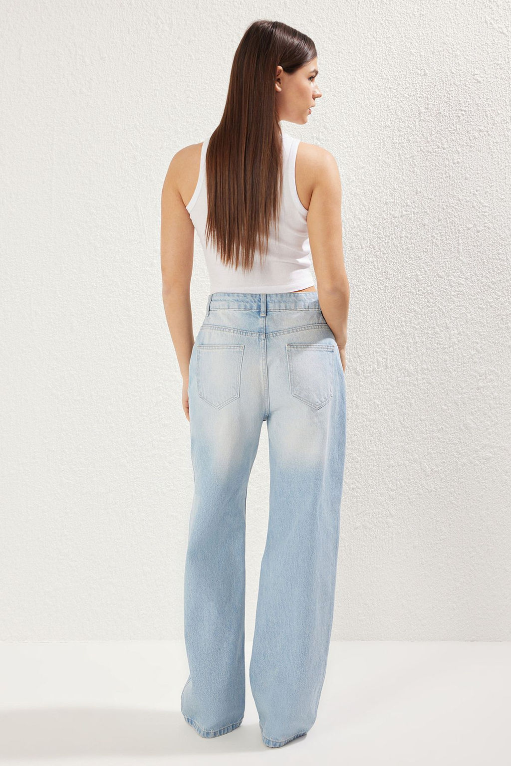 Mavi Dusuk Bel Wide Leg Jeans TWOSS25JE00178 - Trendyolmilla фото 5