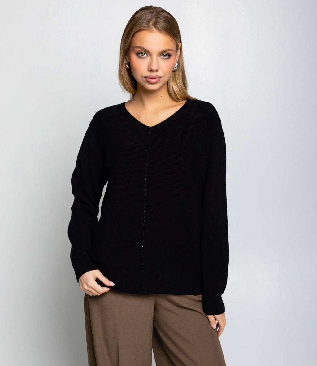 Джемпер #КТ8208, чёрный