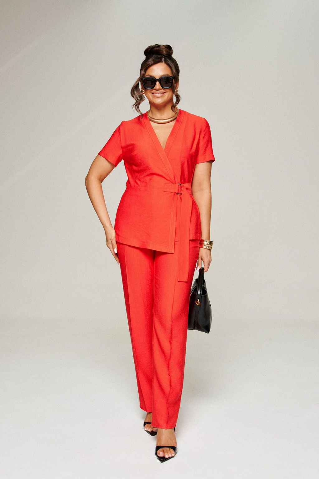 Костюм 6308 алый, Брюки, Жакет