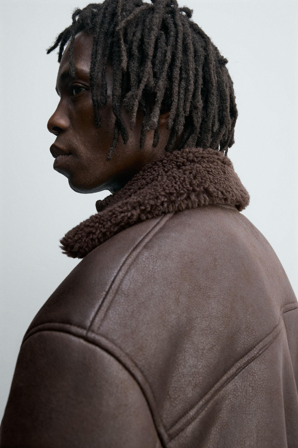 DOUBLE-FACED LEATHER EFFECT JACKET