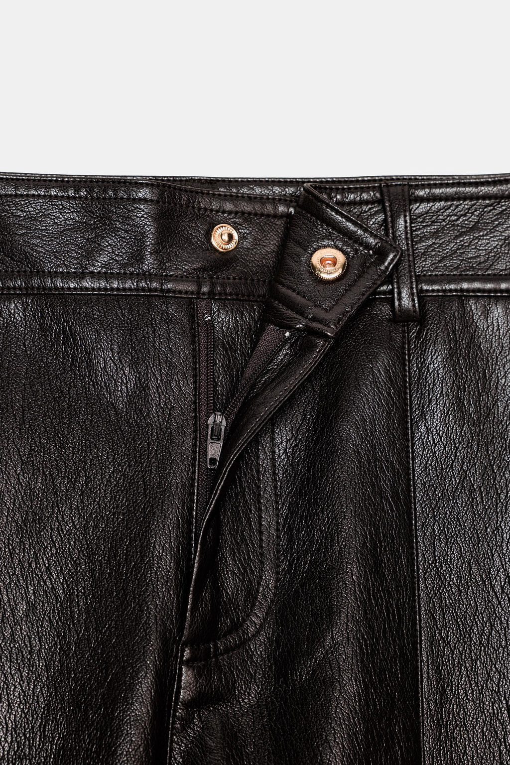 FAUX LEATHER STRAIGHT TROUSERS - Zara фото 4