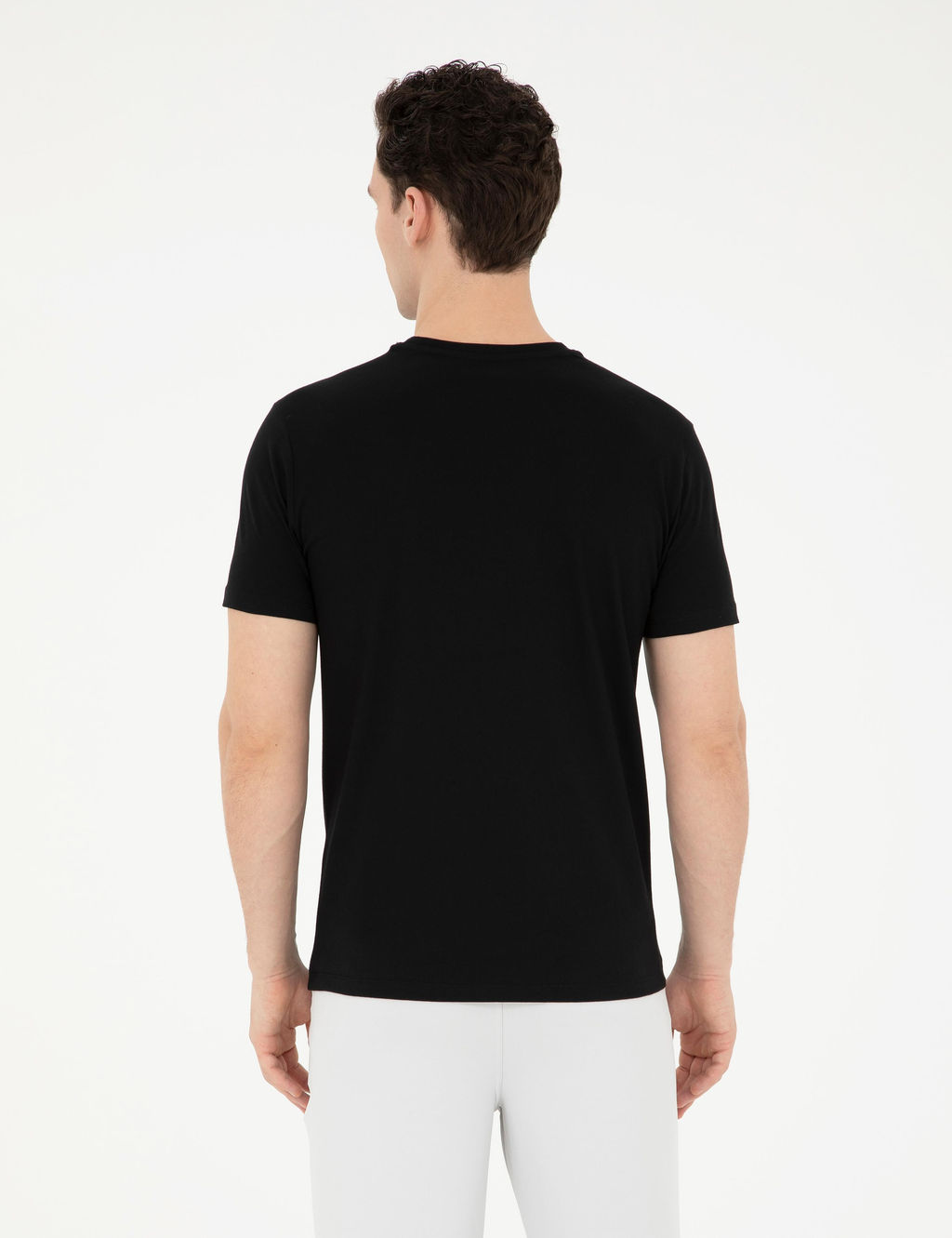 Siyah Slim Fit Ti__rt