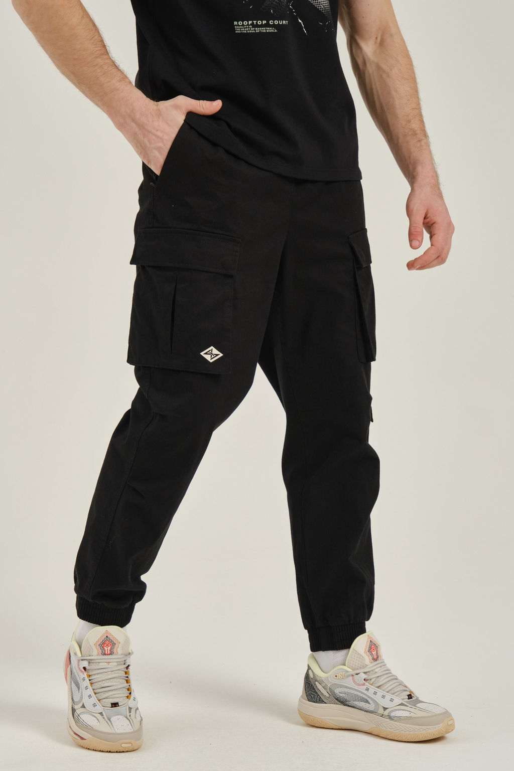 Брюки карго Черный ROOFTOP COURT Woven Casual Pants - Anta фото 3