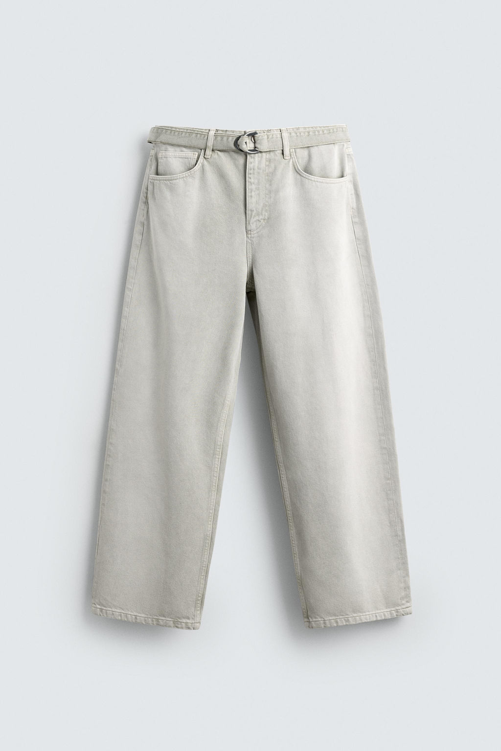 BELTED RELAXED FIT JEANS - Zara фото 7