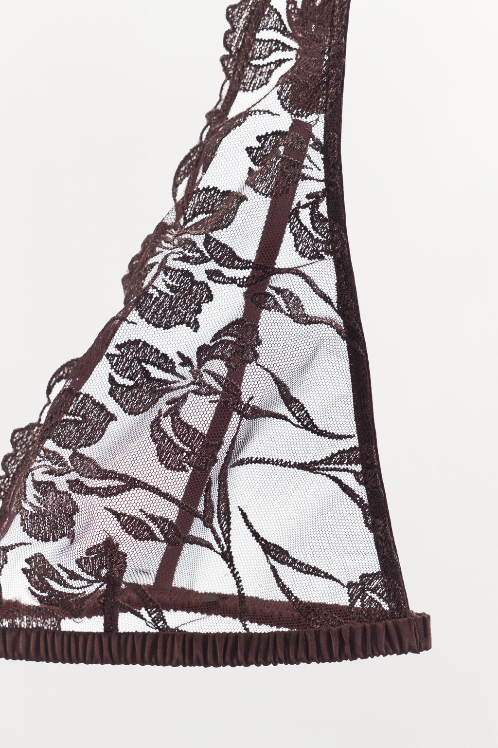 EMBROIDERED LACE TRIANGLE BRALETTE - Zara фото 7