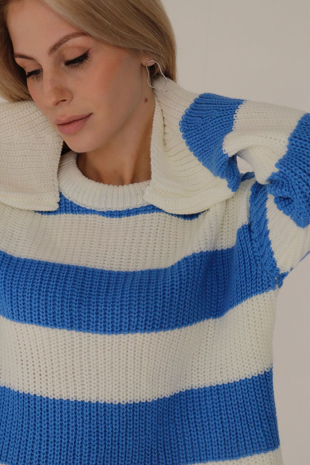 10413 Джемпер бело-голубой - Martichelli фото 29