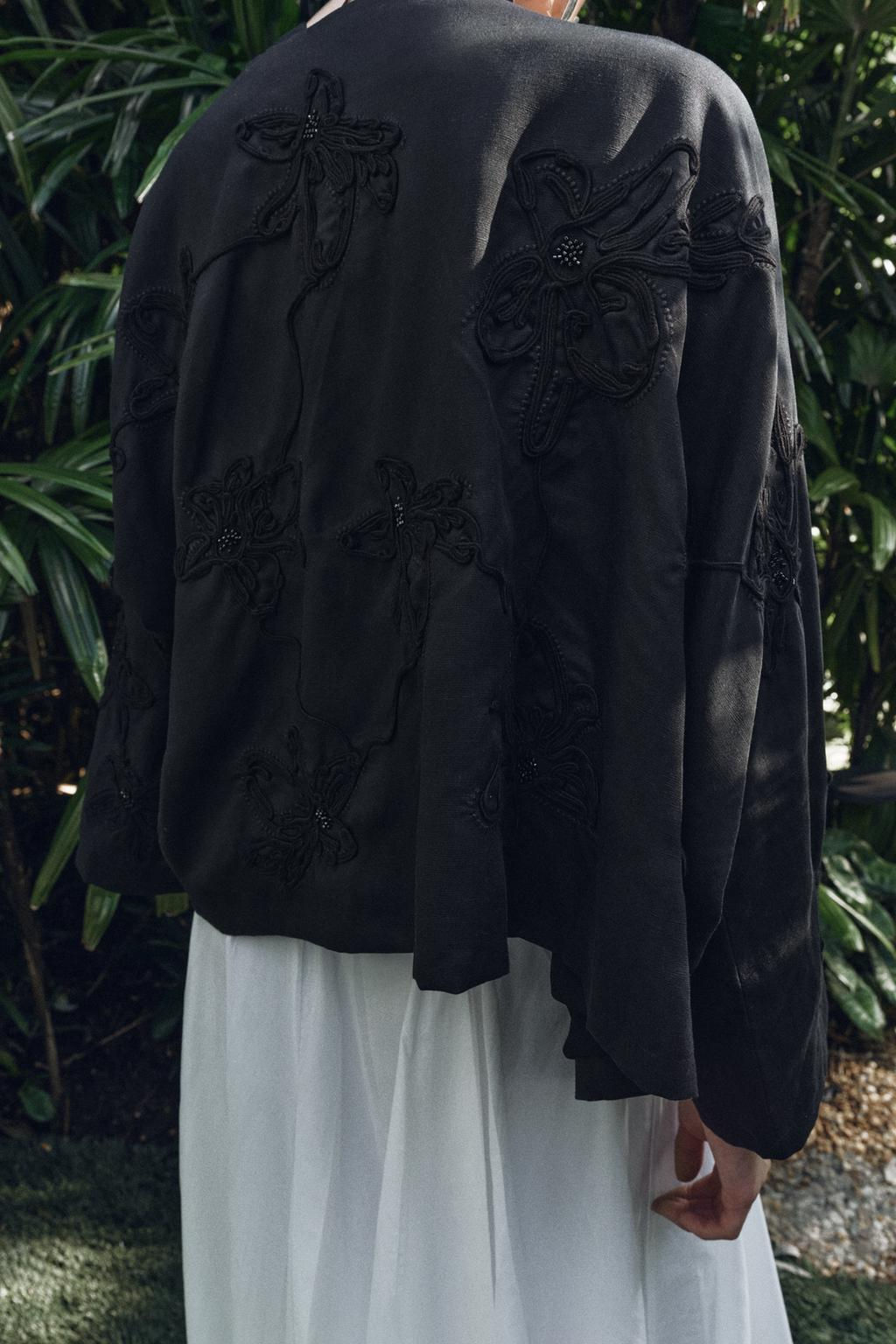 BEADED FLORAL KIMONO - Zara фото 3