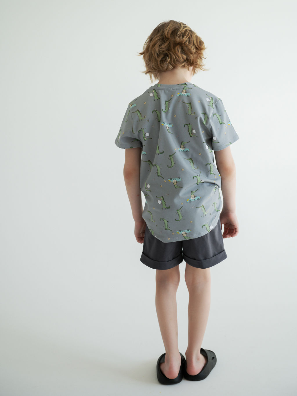 Футболка для мальчика Крокодил, серый - Lesi kids фото 10