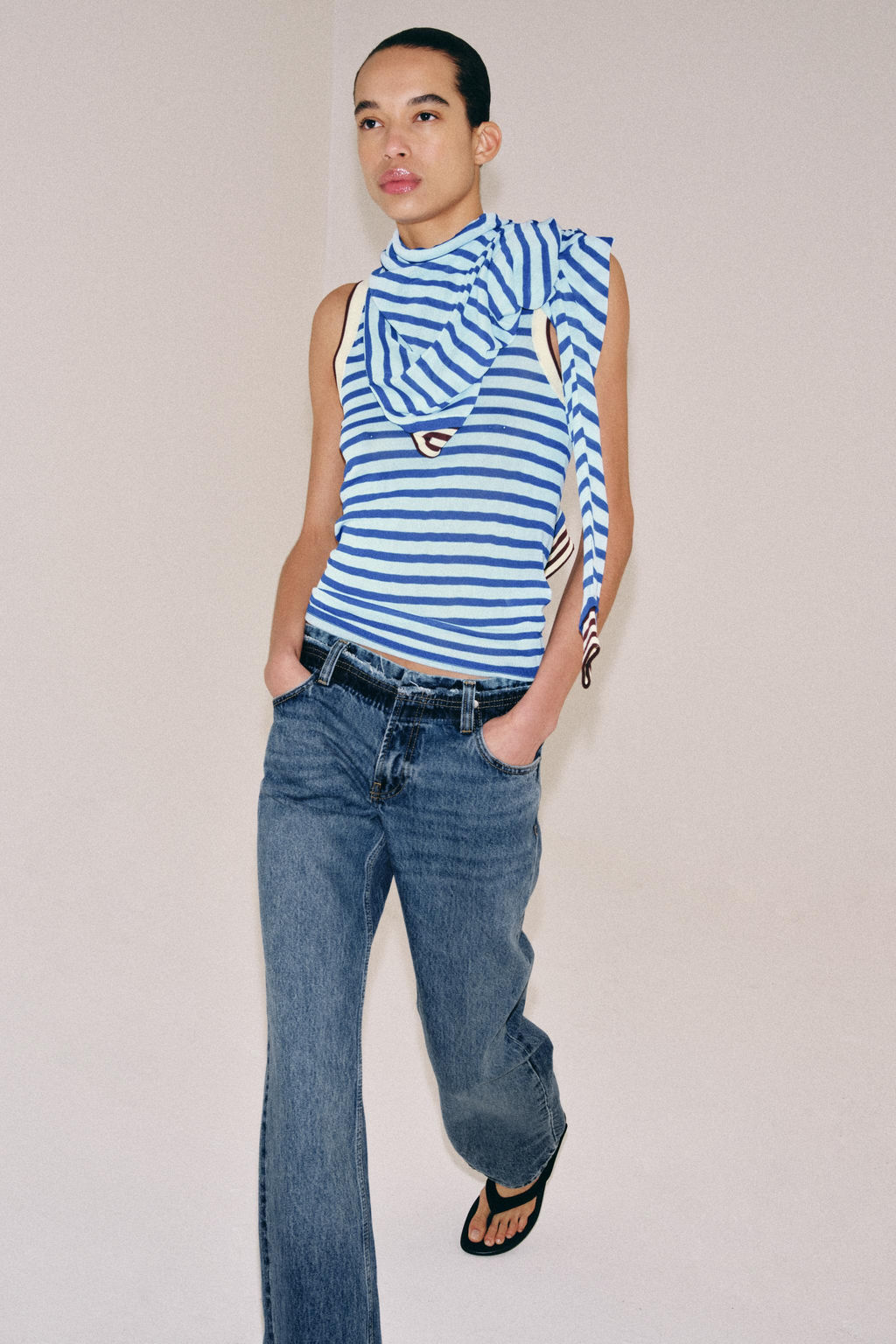 TOP PUNTO RAYAS / Azul medio - Zara фото 2