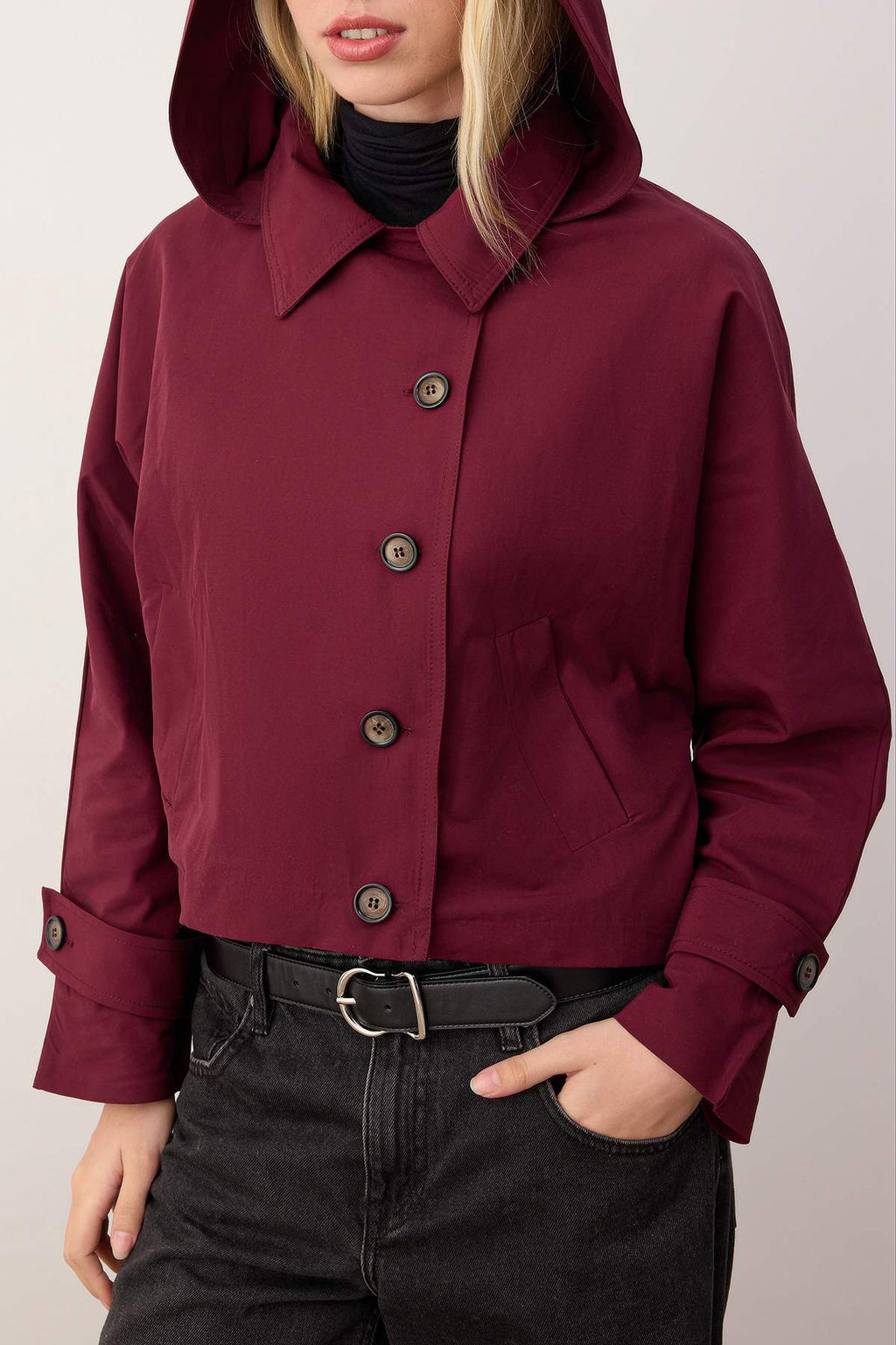 Bordo Regular Trenckot TWOAW26TR00023 - Trendyolmilla фото 3