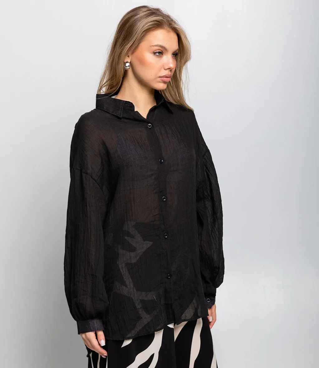 Рубашка #ОКТ115002, чёрный - Dommod фото 2