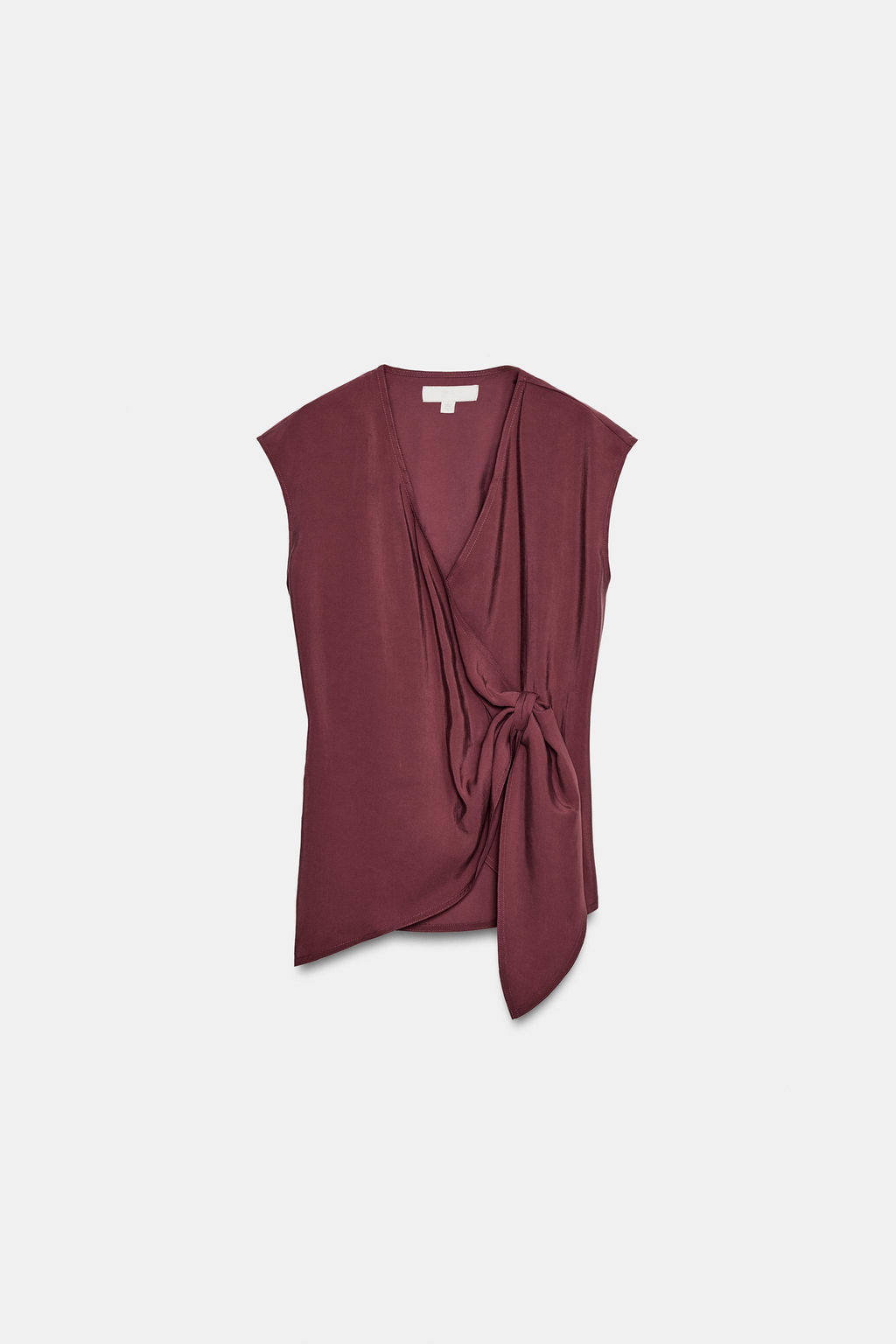 TOP FLUIDO NUDO / teja oscuro - Zara фото 5