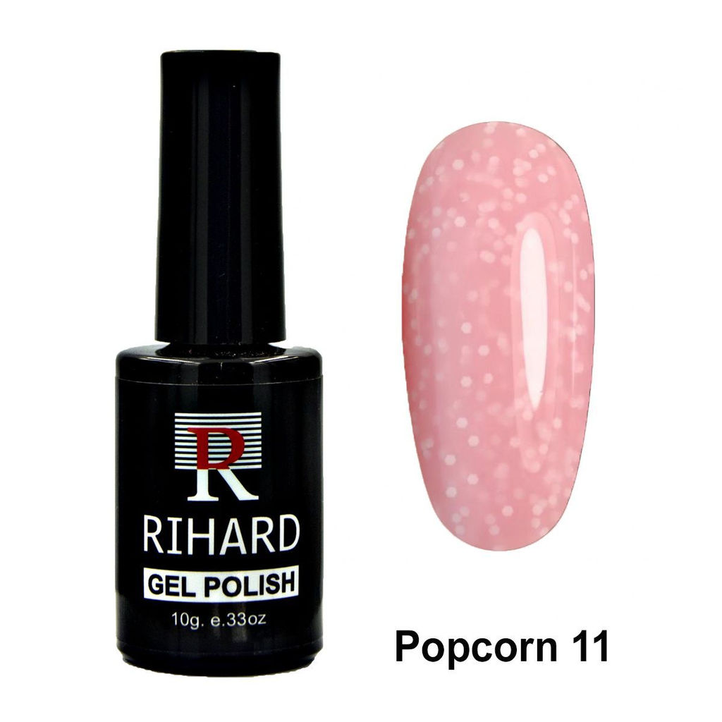 Rihard Gel Polish Popcorn 11 Гель-лак с шестигранниками, 10 мл