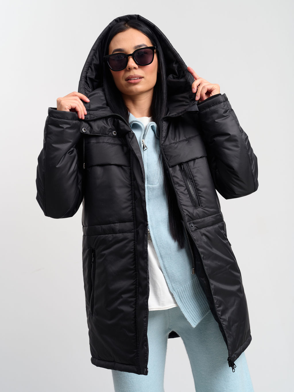 Женская зимняя парка "2025" черный