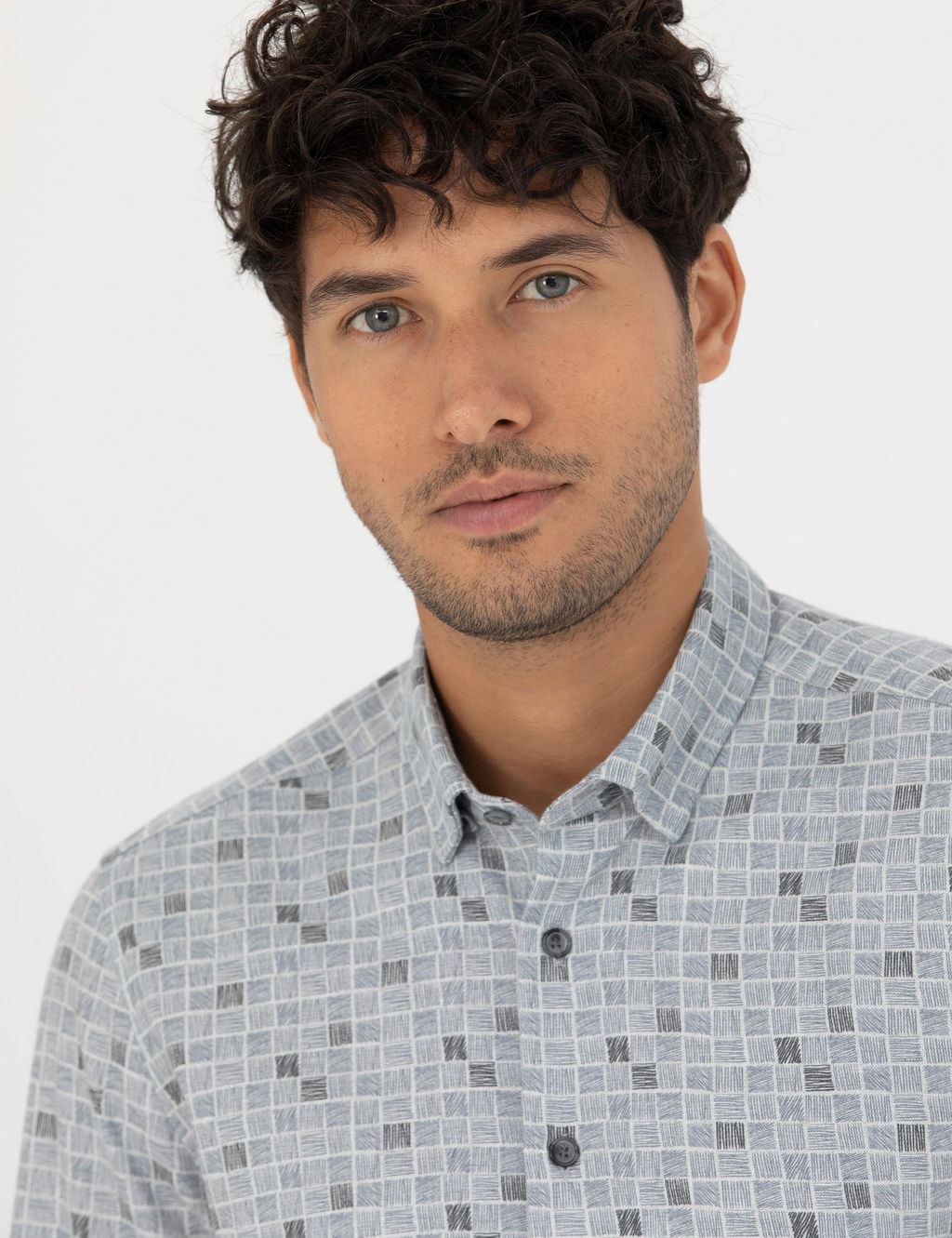 Рубашка Pierre Cardin Slim Fit синяя