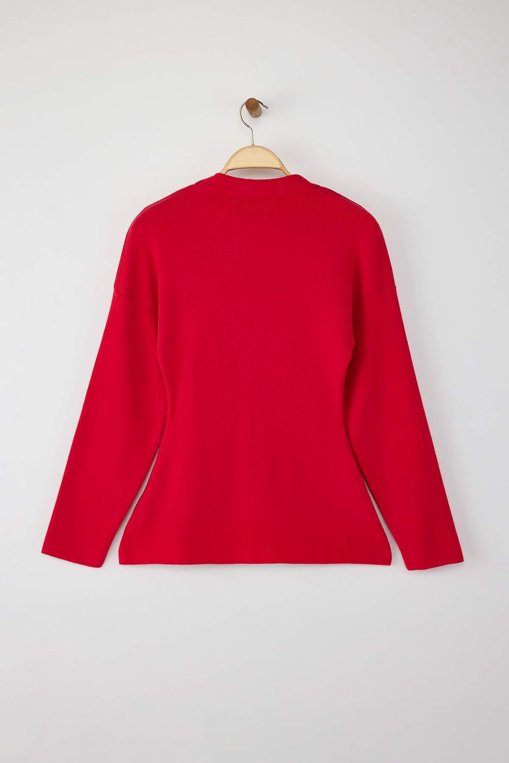 Kahverengi V Yaka Merserize Gorunumlu Premium Iplik/Ozel Iplik Triko H?rka TWOAW26HI00079 - Trendyolmilla фото 6