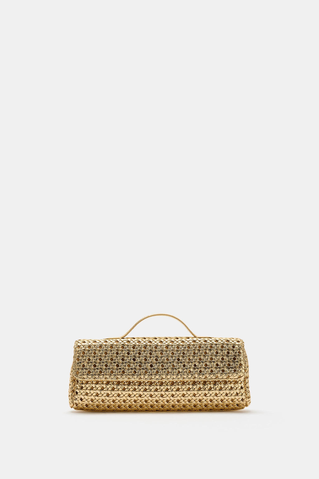 BOLSO SOBRE TRENZADO / Oro - Zara фото 3