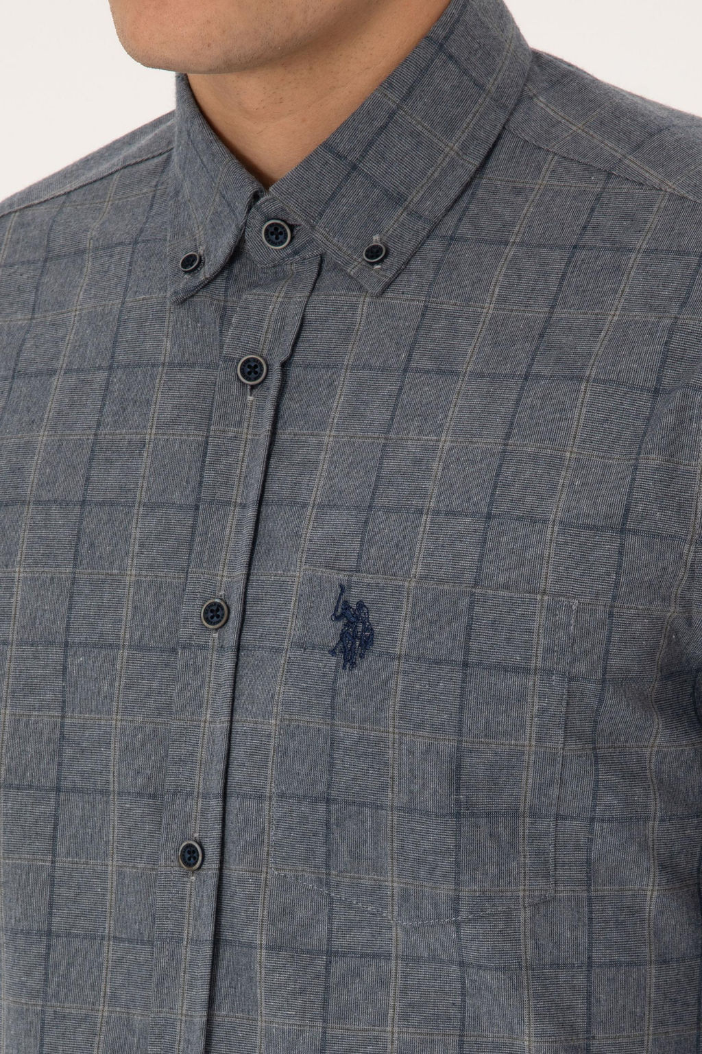 Erkek A__k Lacivert Uzun Kollu G_mlek - U.s. polo assn фото 7