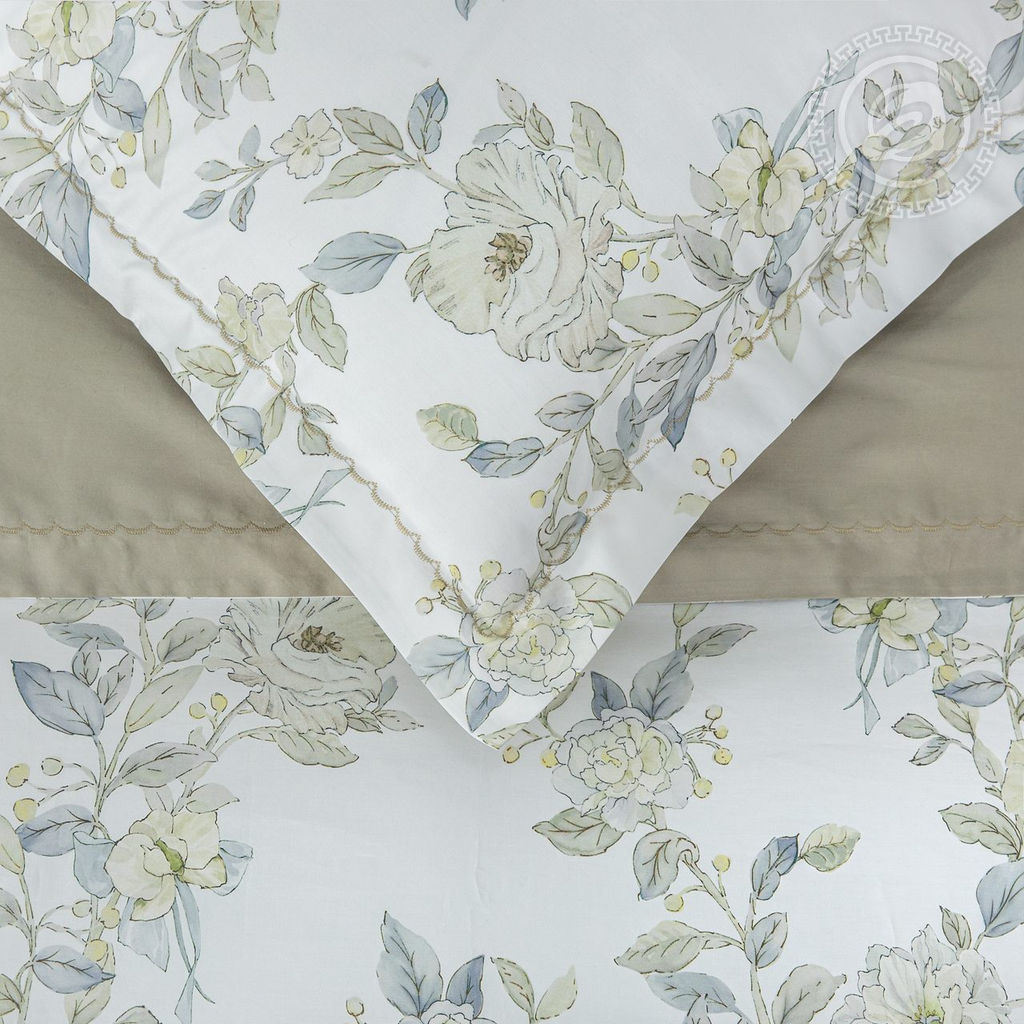 Постельное белье Селина (мако-сатин) 2 сп. с Евро/Пододеяльник (молния, ушки): 1 шт.- 215*175; Простыня: 1 шт.- 240*240; Наволочка (молния, ушки): 2 шт.- 70*70; Наволочка (молния, ушки): 2 шт.- 50*70 Мако - сатин - Арт элегант фото 5