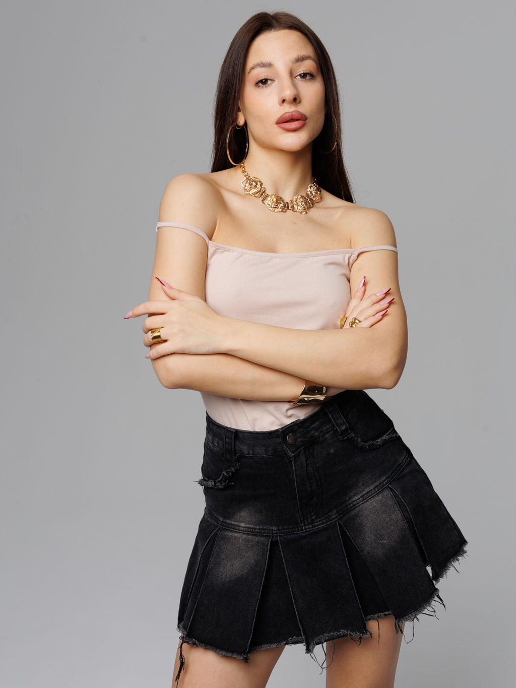 Женская майка на бретелях бежевая ЛТ-07 (4)